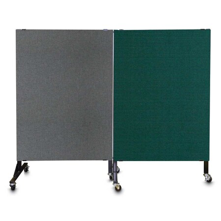United Visual Products Enclosed Corkboard, 3 Door, 96"x48", 4" Fra, UV3420-SATIN-MEDGRY UV3420-SATIN-MEDGRY
